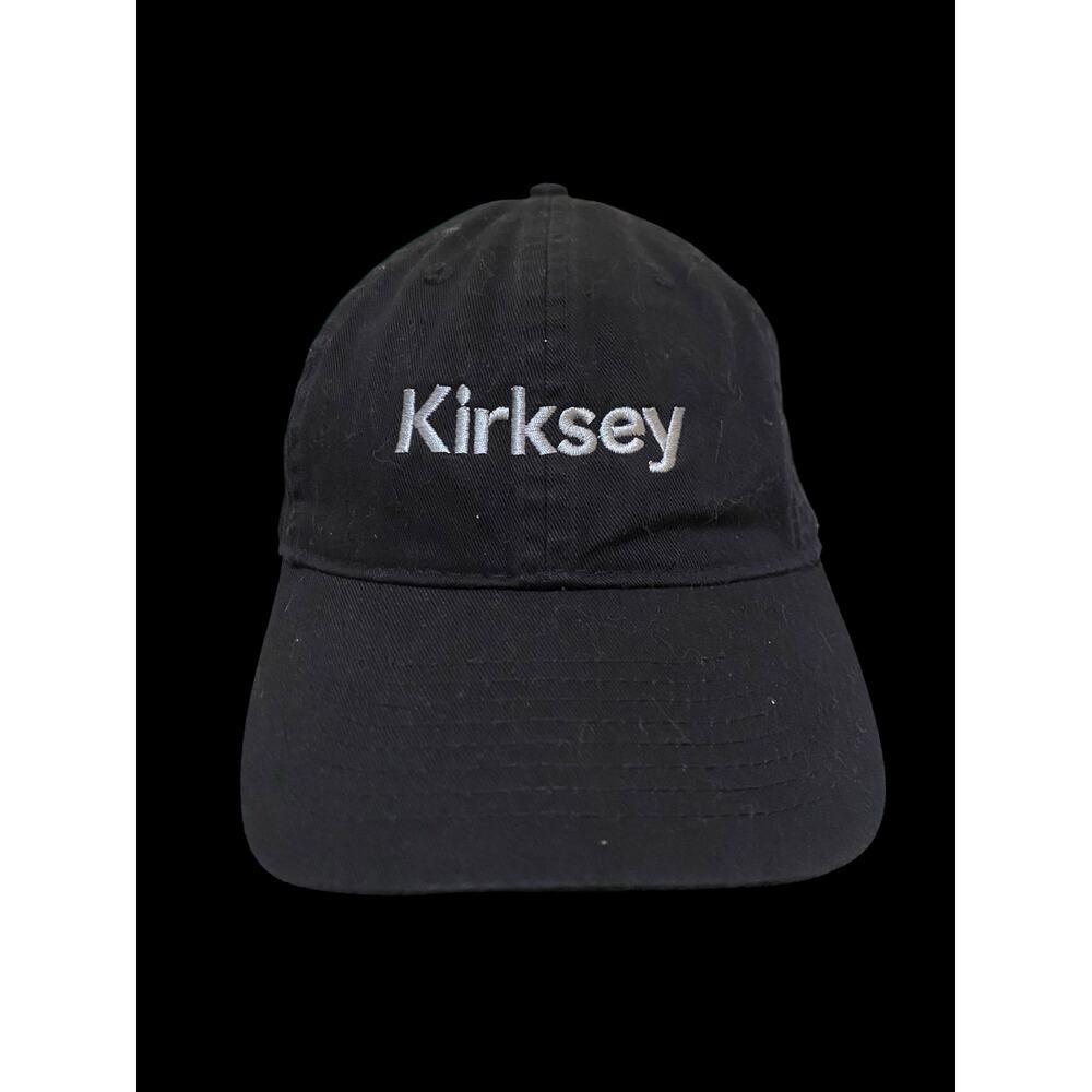Kirksey black embroidered baseball cap strap back style clutch vintage CD 0108
